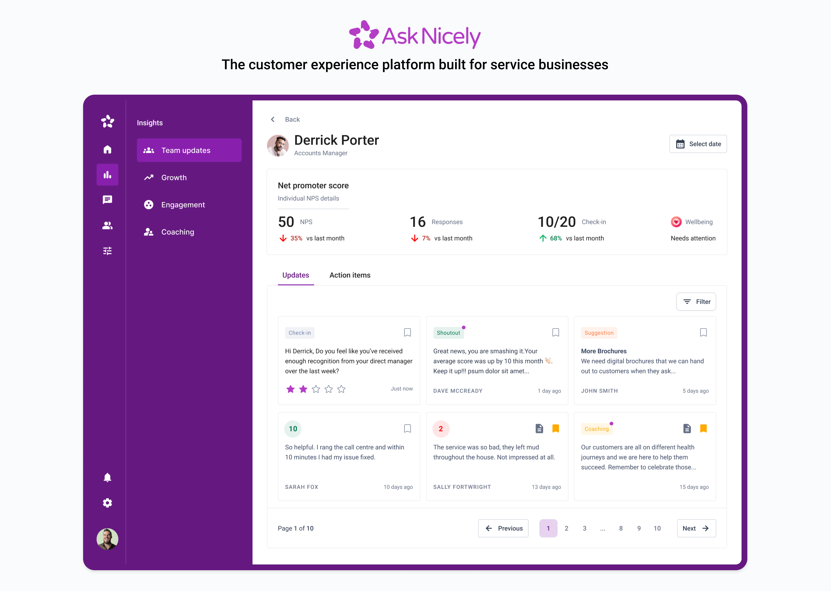 Final design of asknicely coaching platform