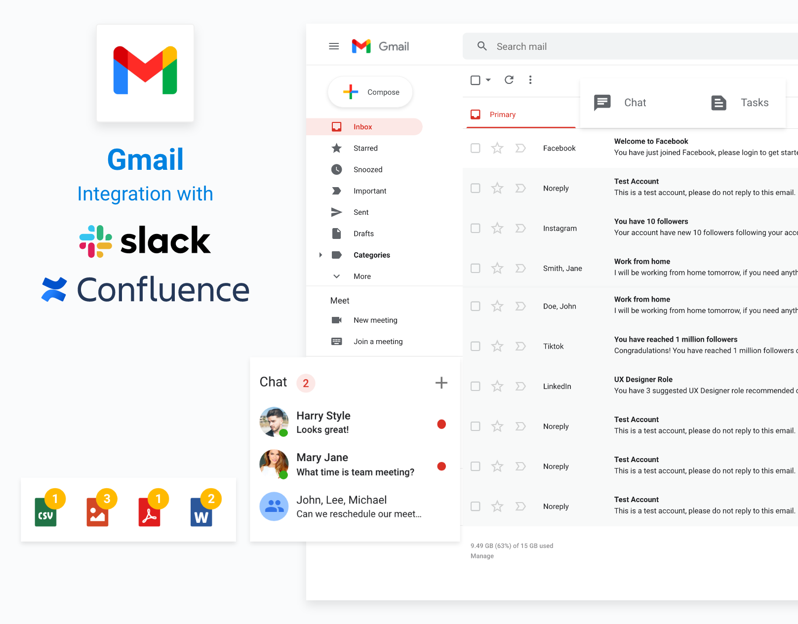 Final design of gmail integration